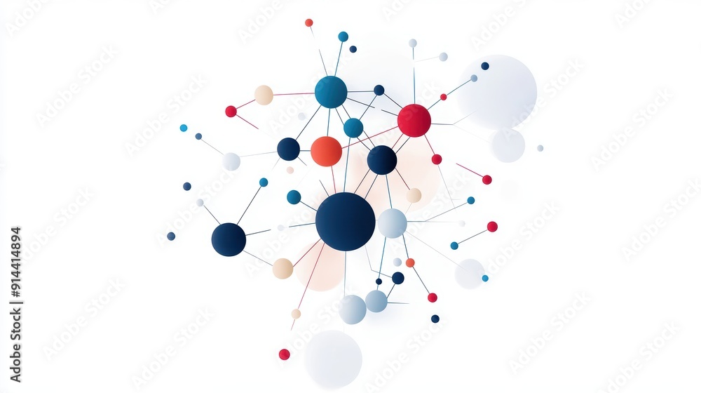 Poster a circular network diagram depicting the relationships between different departments within a compan