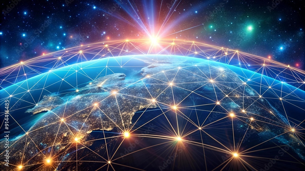 Poster a tapestry of light: illuminating the global network at night generative ai