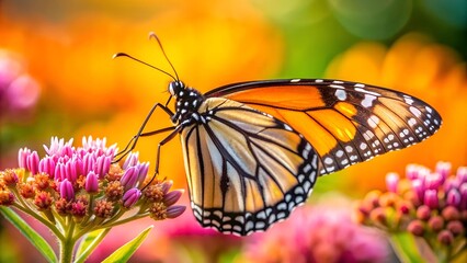 Fototapeta premium A Monarch's Majesty: A Macro View of Nature's Beauty AI generated