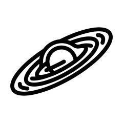 black holes unsolved mystery line icon vector. black holes unsolved mystery sign. isolated contour symbol black illustration
