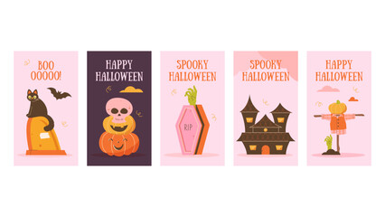 happy halloween story templates