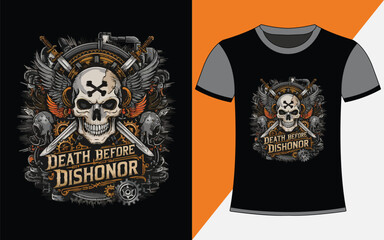 Death Before Dishonor Vector T-Shirt Design