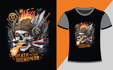 Death Before Dishonor Vector T-Shirt Design