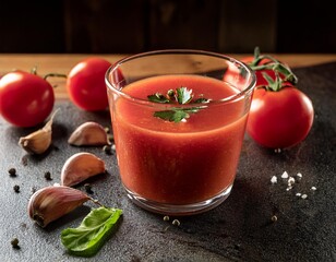 riqu&iacute;simo vaso de gazpacho andaluz