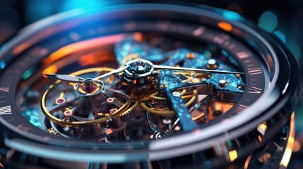Closeup of a Mechanical Watch