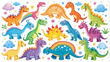 Rainbow Dino Alphabet: A Colorful Journey Through the Alphabet  Generative AI
