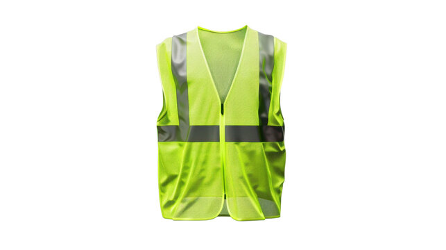 Safety vest safeguard on transparent background