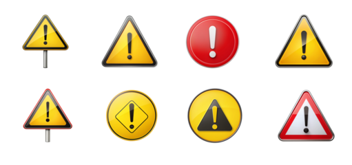 Cut Out Warning Signal PNG, Clipping Path Included