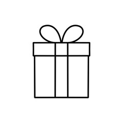 gift box icon vector illustration, isolated on white