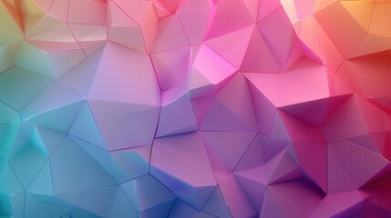 Obraz premium Abstract polygonal shapes with gradient shading, geometric design, modern abstraction