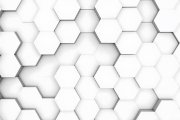 Naklejka premium White Hexagonal Background. Luxury White Pattern. 3D Futuristic abstract honeycomb mosaic white background. geometric mesh cell texture. modern futuristic wallpaper. 