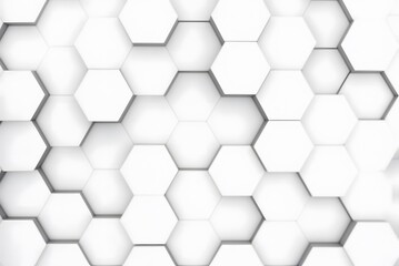 Fototapeta premium White Hexagonal Background. Luxury White Pattern. 3D Futuristic abstract honeycomb mosaic white background. geometric mesh cell texture. modern futuristic wallpaper. 