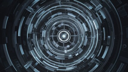 Futuristic Abstract Background with Circular Elements