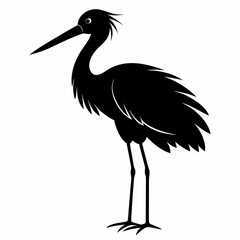 Stork Black silhouette