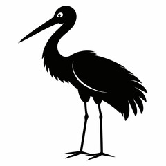 Stork Black silhouette