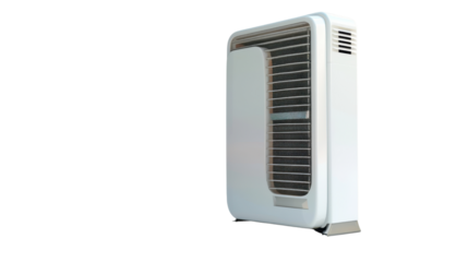 Air conditioner on transparent background