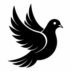 Obraz premium Dove Black silhouette