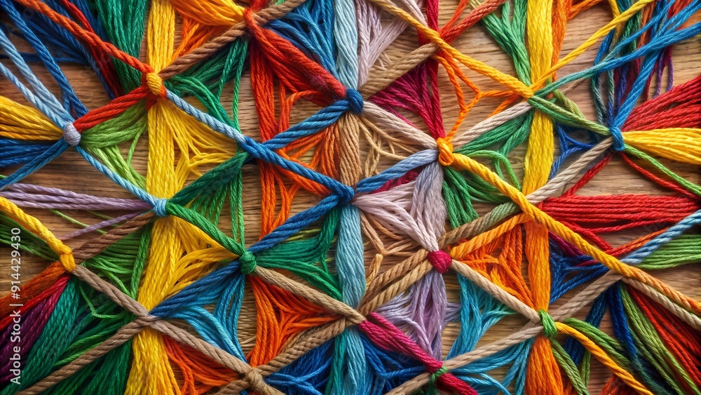 Poster intertwined threads of unity: an abstract tapestry of diversity ai generated