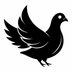 Fototapeta premium Dove Black silhouette