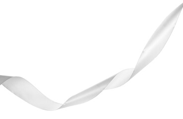  White ribbon isolated on white backgroun
