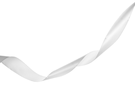  White ribbon isolated on white backgroun