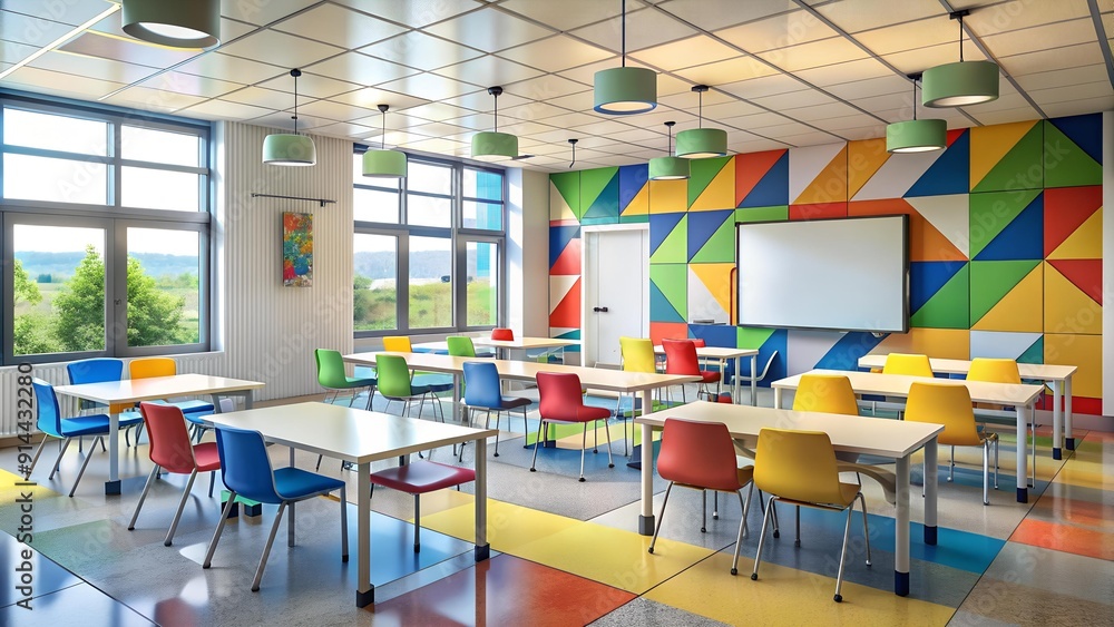 Aufkleber a symphony of ideas: a visual representation of a collaborative learning environment ai generated