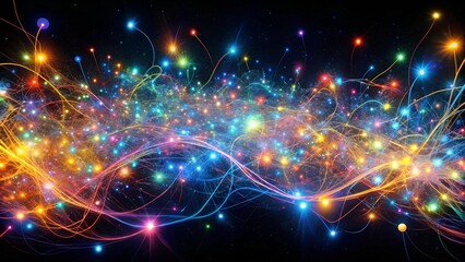 Ephemeral Threads of Neon  AI Generated