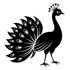 Peacock Black silhouette