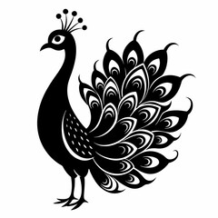 Peacock Black silhouette