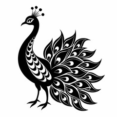Peacock Black silhouette
