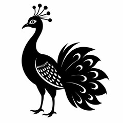Peacock Black silhouette