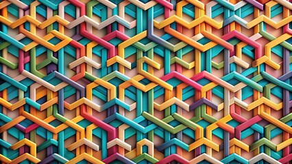 Fototapeta premium Background design featuring interlocking geometric shapes, abstract, pattern, texture, backdrop, symmetry, shapes