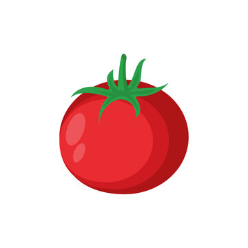 recommend clip art: Tomato. Flat vector illustration of tomato isolated on white background