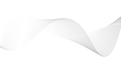 Abstract white and gray wave geometric Technology,Design for banner, wallpaper, background and many more.Isolated on white background. Vector illustration.