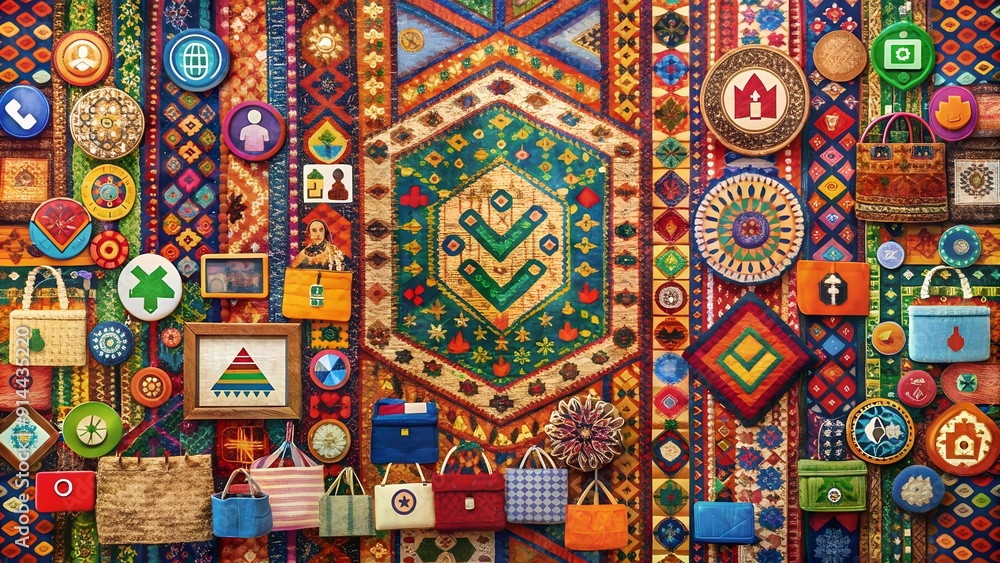 Poster a tapestry of secondhand treasures: a visual representation of secure marketplace transactions ai ge