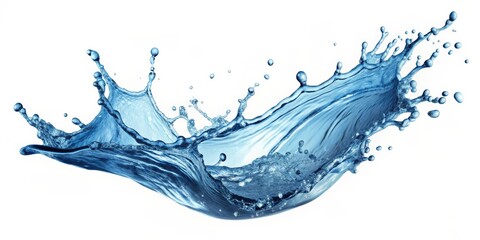 Fototapeta premium Abstract water splash isolated on background, water, splash, abstract, isolated, clear,liquid, fluid, drop, wet, motion, ripple