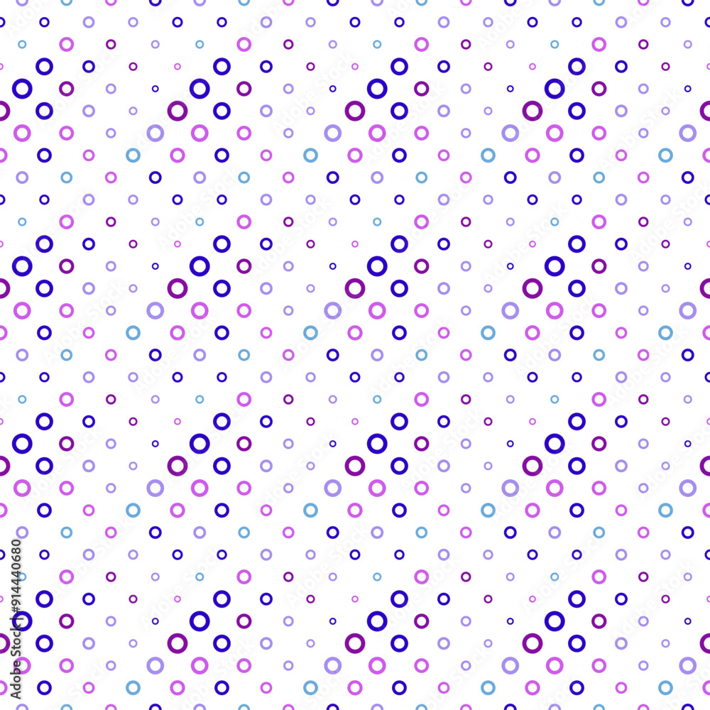 Aufkleber seamless abstract geometrical ring pattern background design - colorful vector graphic