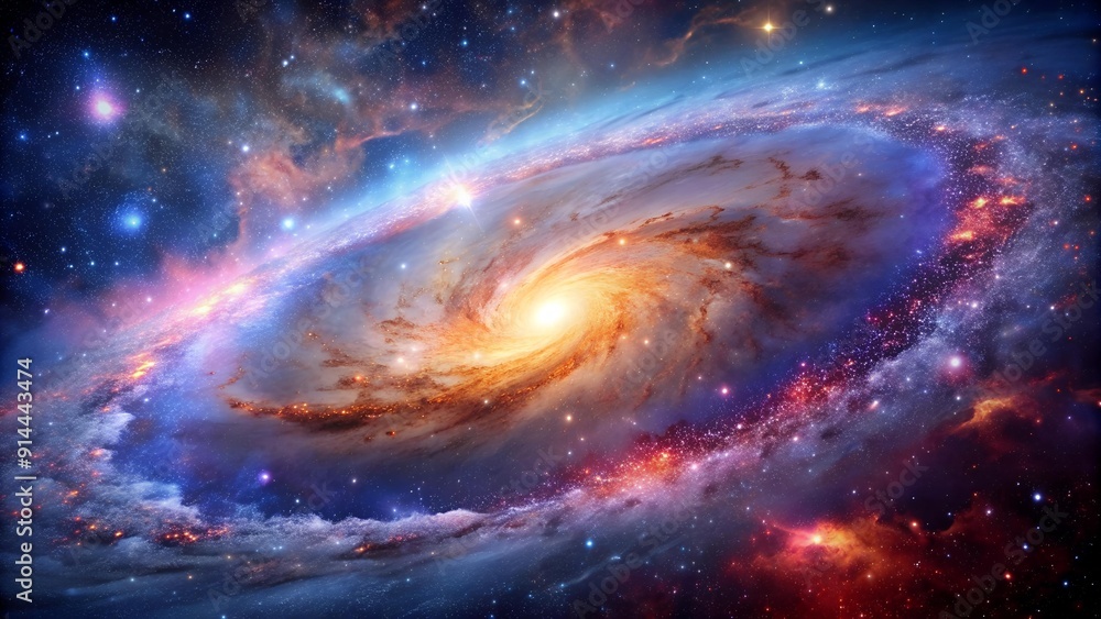 Canvas Prints cosmic tapestry: a symphony of celestial hues ai generated