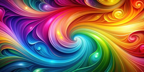 Obraz premium Vibrant abstract background with swirls of color, colorful, abstract, vibrant, background, swirls, design, art, bright