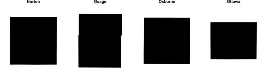Norton, Osage, Osborne, Ottawa outline maps