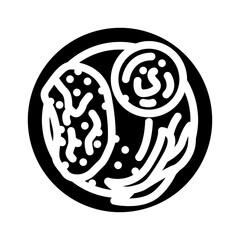 restaurant chicken fried glyph icon vector. restaurant chicken fried sign. isolated symbol illustration