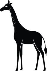 giraffe silhouette vector ,  giraffe  vector silhouette.