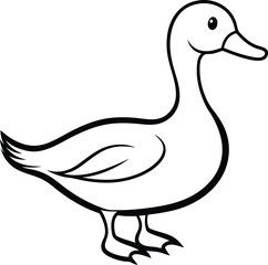 illustration of a duck , Duck Silhouette 