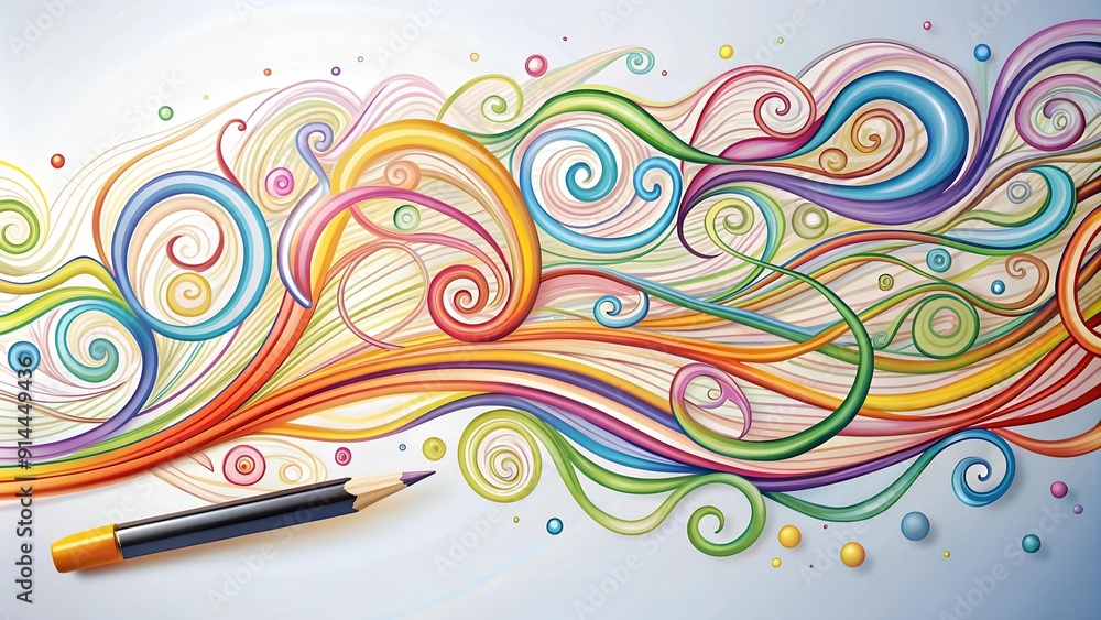 Aufkleber abstract scribbles of thought: a playful exploration of writing generative ai