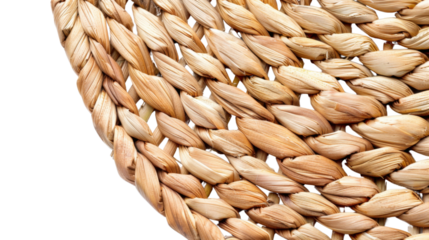 Rattan woven on transparent background