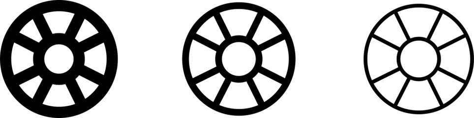 Fototapeta premium Editable vector help support lifebuoy icon. Black, line style, transparent white background. Part of a big icon set family. Perfect for web and app interfaces, presentations, infographics, etc