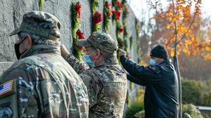 Obraz premium U.S. Veterans Day: Paying Respect to Brave Heroes