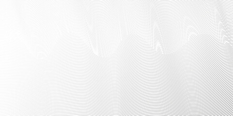 Abstract white blend digital wave line technology creative concept background. Minimal carve wavy white and gray flowing wave lines and glowing moving lines. Futuristic sound wave lines background.