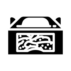 ketchup chicken fried glyph icon vector. ketchup chicken fried sign. isolated symbol illustration