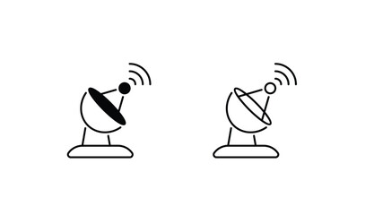 Parabolic Antenna icon design with white background stock illustration